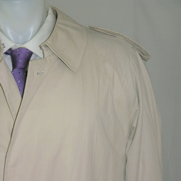 Burberry London Full Length Light Khaki Long Trench Coat 42R